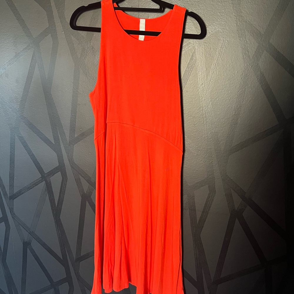 (2) Athleta orange and coral pink dresses - Picture 5 of 7